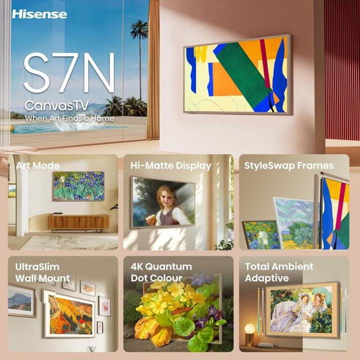 Actual product image Hisense TV 55S7NQ (55", QLED, 4K, 2024)