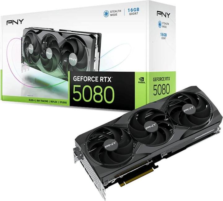 Produktbild PNY Geforce RTX5080 16 GB DDR7 Triple Fan (16 GB)