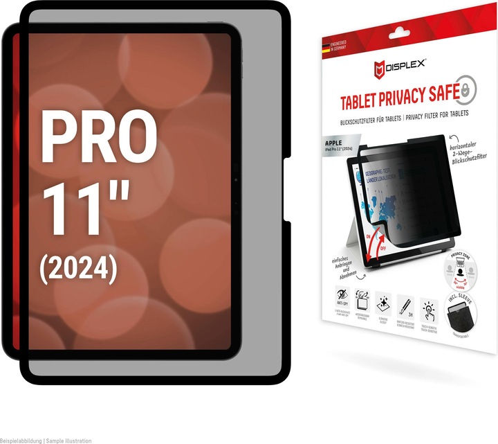 Produktbild Displex Tablet Privacy Safe, Tablet Blickschutzfolie (1 Stück, iPad Pro 11 2024 (M4))