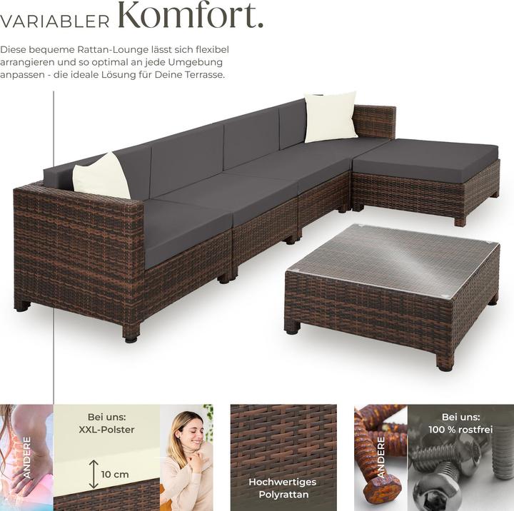 Actual product image tectake Rattan lounge