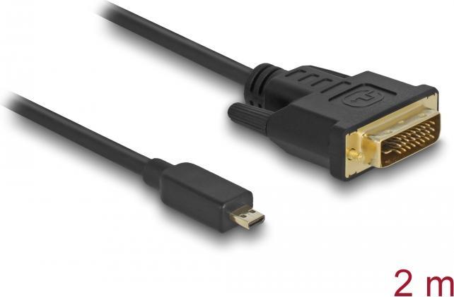 Actual product image Delock micro HDMI (Typ D) — DVI (2 m, HDMI, DVI, 1.3)