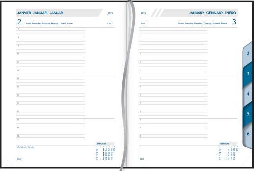 Produktbild Aurora Agenda Largo de luxe 2023 3113 (assortiert), 1T/S, ML 16.5x21cm (16.5 x 21 cm, 1 Monat / 2 Seiten)