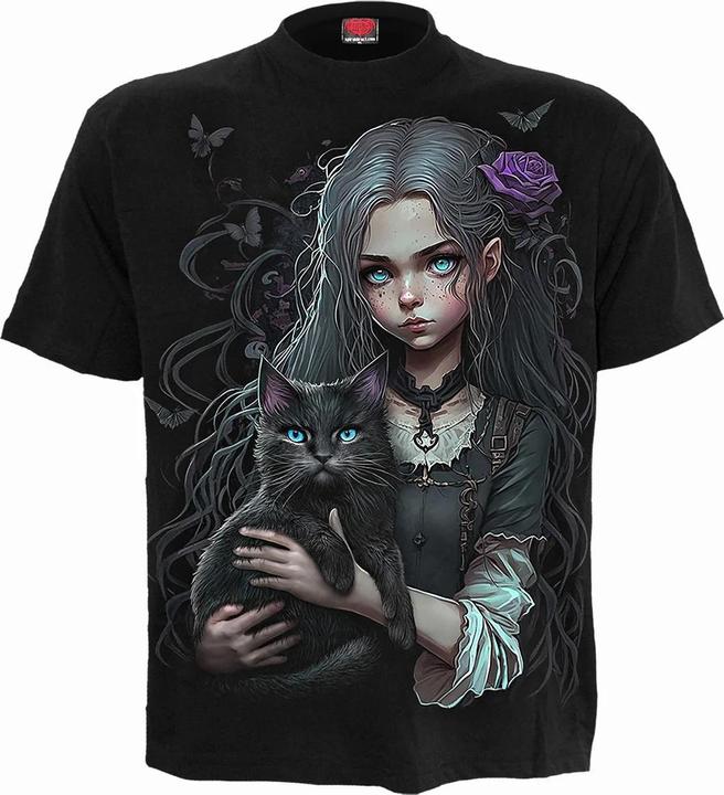 Actual product image Spiral Unisex Adult Goth Familiar T-Shirt (L)