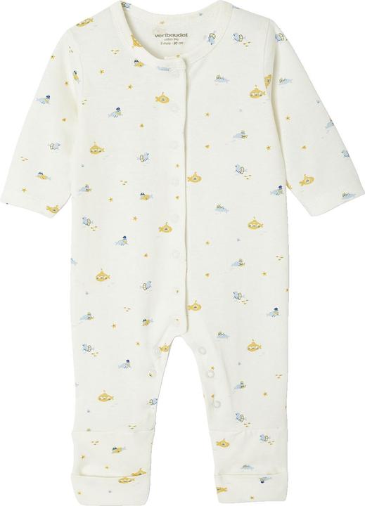 Actual product image Vertbaudet Bio-Kollektion: Baby Strampler mit variablen Füssen, Unterwassermotive (68)