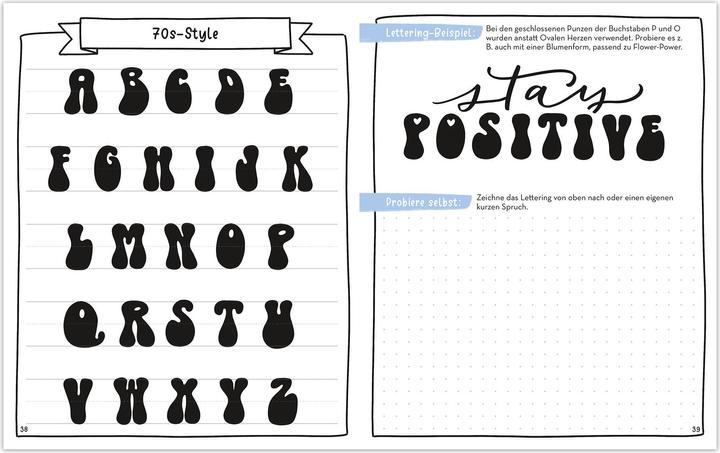 Produktbild monbijou - Handlettering Schnellstartblock Vol 4 (Alphabet (Deutsch, Cornelia Landschützer, 2023)