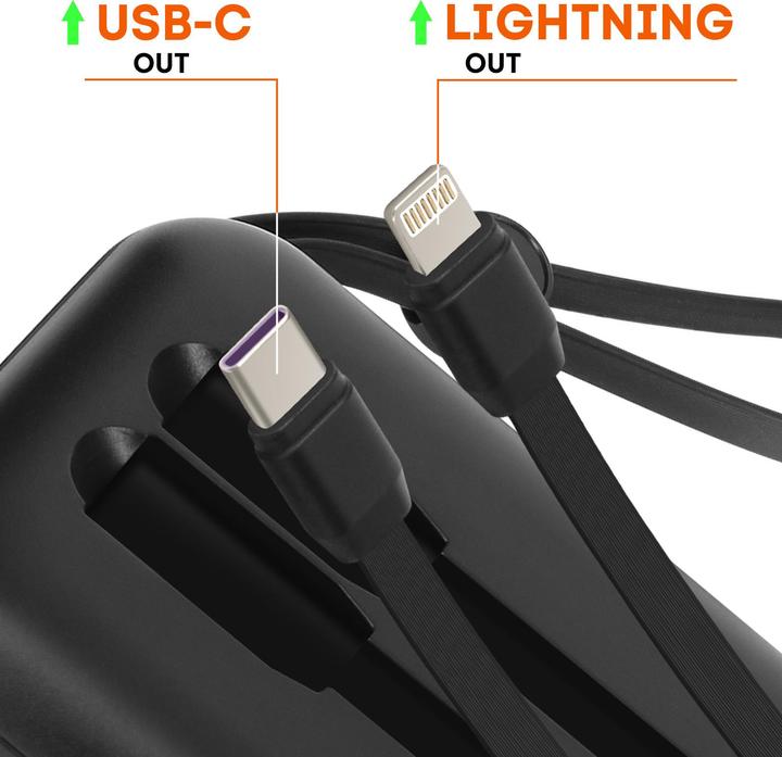 Actual product image LinQ 10,000mAh power bank + Lightning and USB-C cable (10000 mAh)