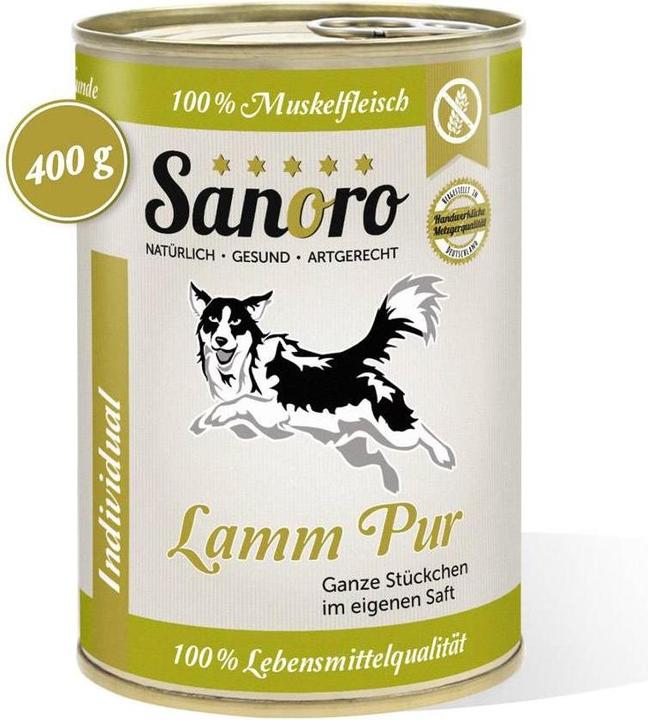 Sanoro Muskelfleisch Lamm Pur Ergänzungsfutter (Senior, 12 Stk., 4800 g)