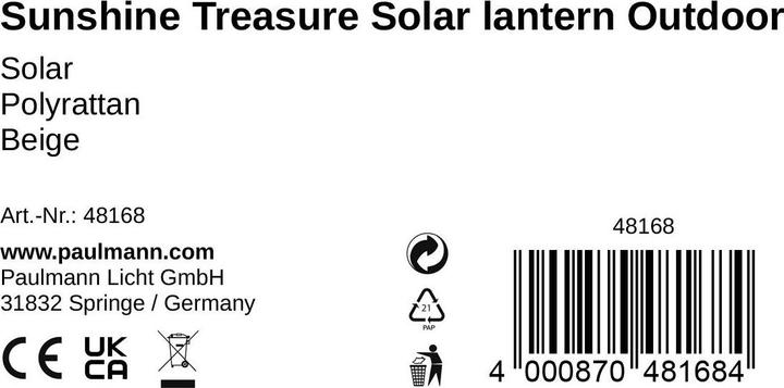 Produktbild Pauleen Solar Laterne Sunshine Treasure
