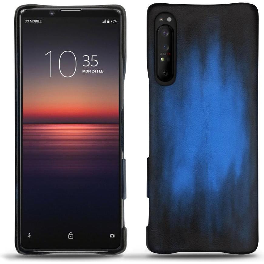 Noreve Lederschutzhülle (Sony Xperia 1 II), Smartphone Hülle, Blau