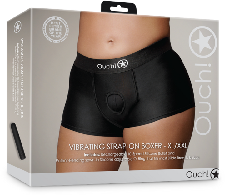 Produktbild Ouch! Vibrating Strap-on Boxer - XL/XXL