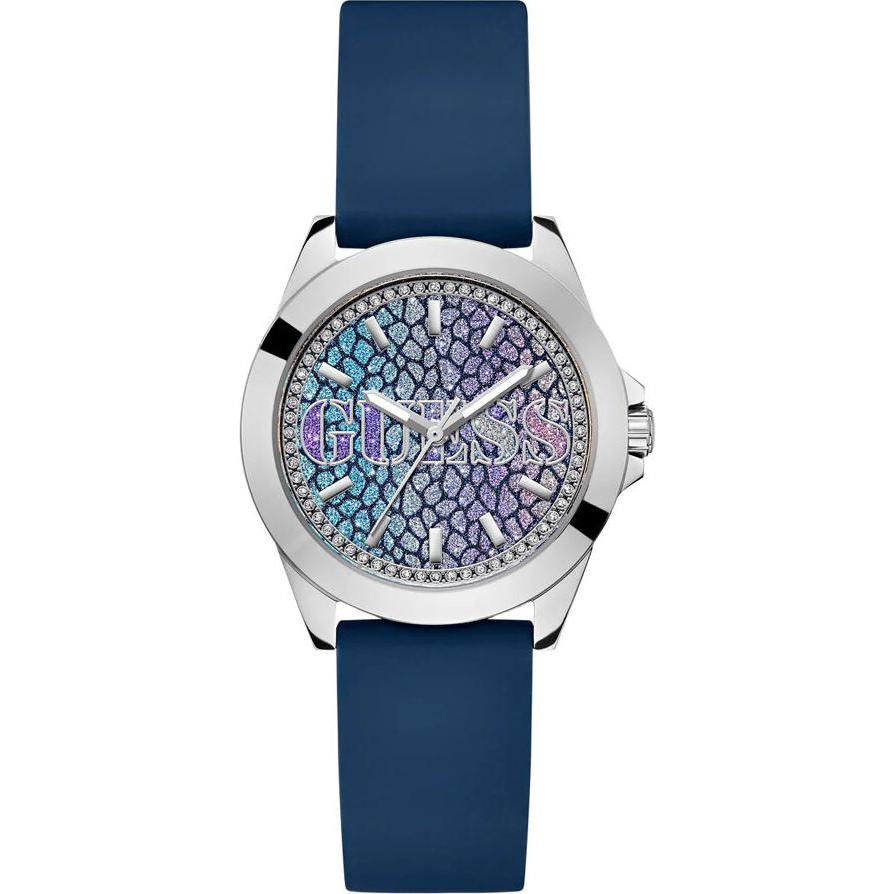 Guess, Orologio da polso, - Orologio analogico da donna blu in tonalità argento GW0749L1, (Orologio da polso analogico)