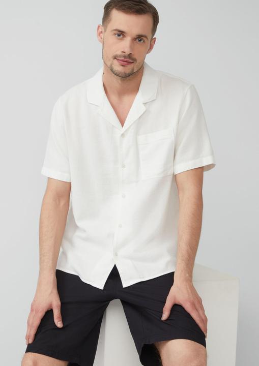 Image du produit S.Oliver Hemd Resort Fit: Strukturiertes Kurzarm-Hemd mit Brusttasche (XXL)