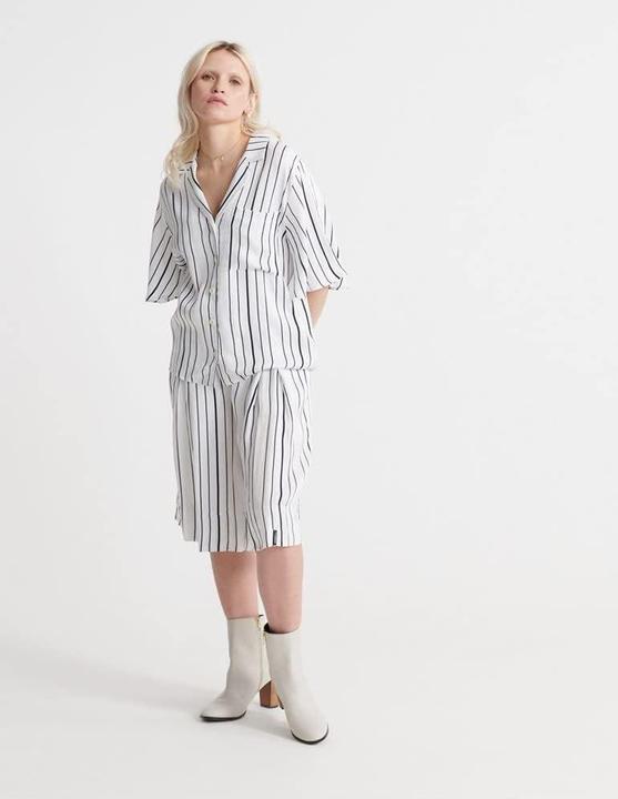 Immagine prodotto Superdry Dames Edit Revere Blouse Blouse, wit (White Stripe D1f)., L (L)