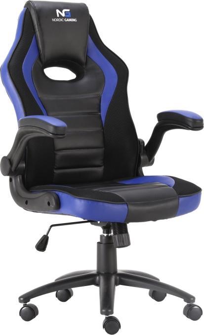 Produktbild DCS Gaming Charger V2, Universal-Gamingstuhl, Gepolsterter Sitz, Schwarz, Blau, 5 Rad/Räder, 127