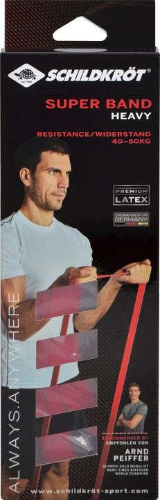 Actual product image Schildkröt Super Band Heavy, 45 mm, red resistance band made of premium latex, easy transport (2.08 m, Strong)