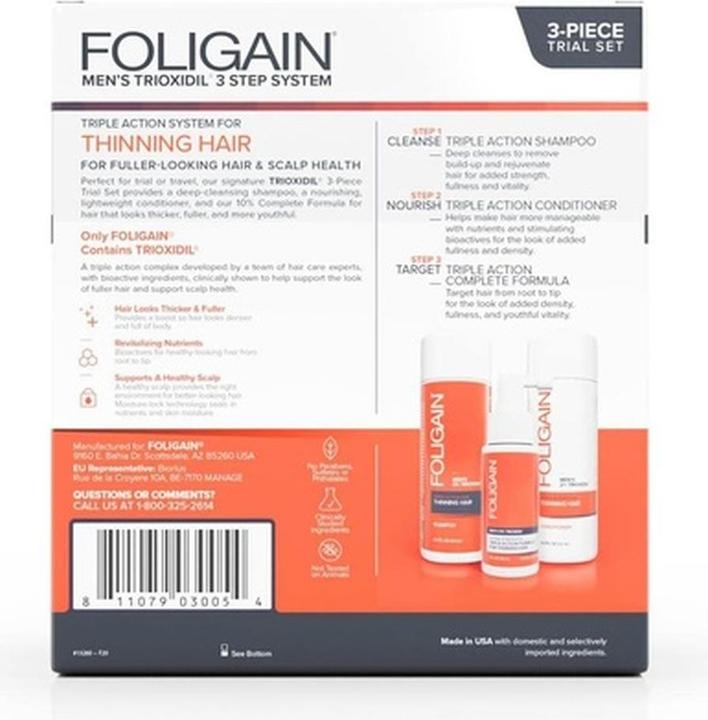 Actual product image Foligain Travel Anti-Hair Loss Triple Action (230 ml)