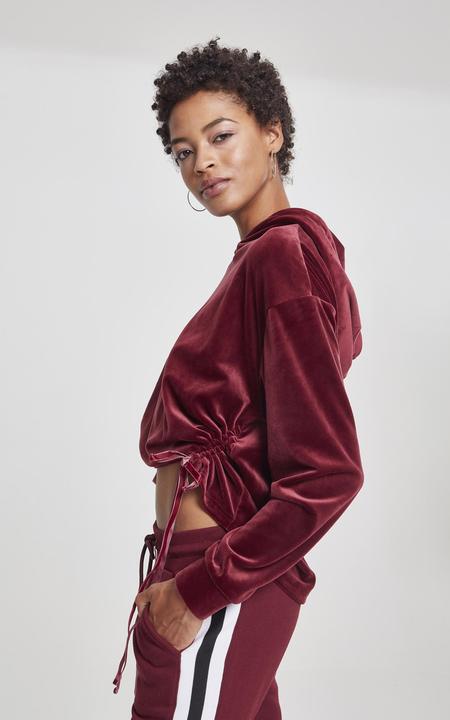 Actual product image Urban Classics UC Ladies Ladies Short Velvet Gathered Hoody (XL)
