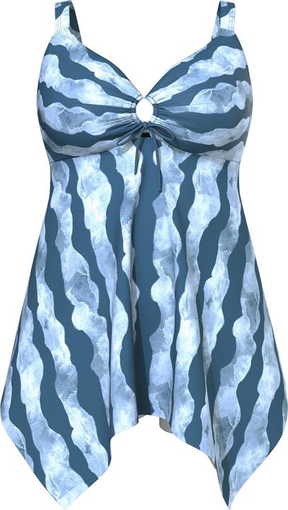 Image du produit Ulla Popken Robe de bain dans un imprimé vagues, bonnets souples et Powermesh (44)