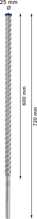 Produktbild Bosch Professional Zubehör EXPERT SDS max-8X Hammerbohrer, 25 x 600 x 720 mm (25 mm)