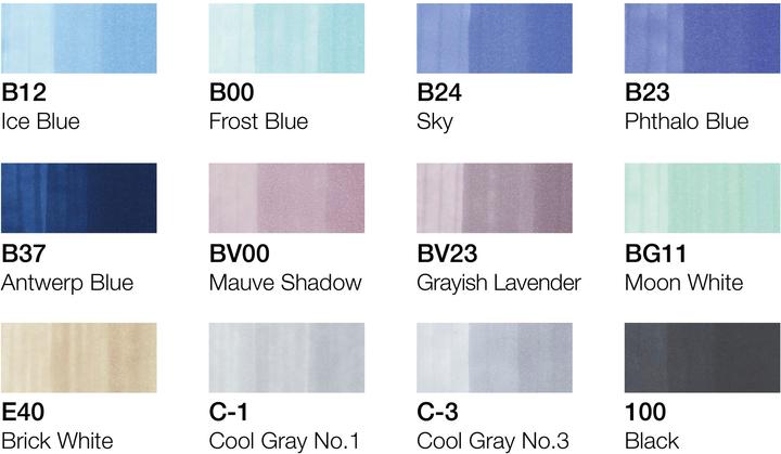 Produktbild Copic Winterfarben (12 x)