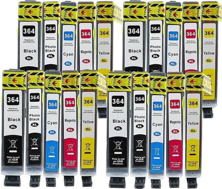 Actual product image Hermex Compatible HP PhotoSmart Wireless e-All-in-One B 110 a Cartridges (M, Y, C, PBK, FC)