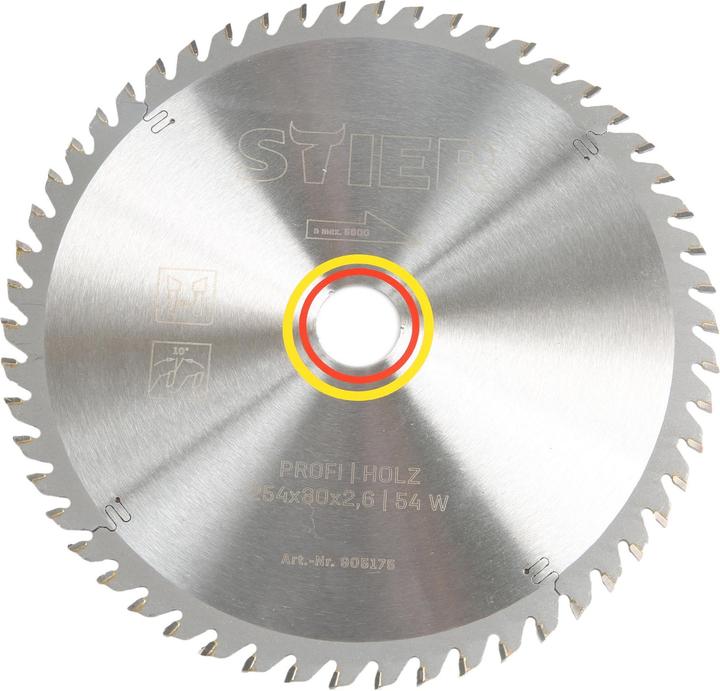 Stier Professioneel cirkelzaagblad hout 254x2,6x30 54W 10° spaanhoek