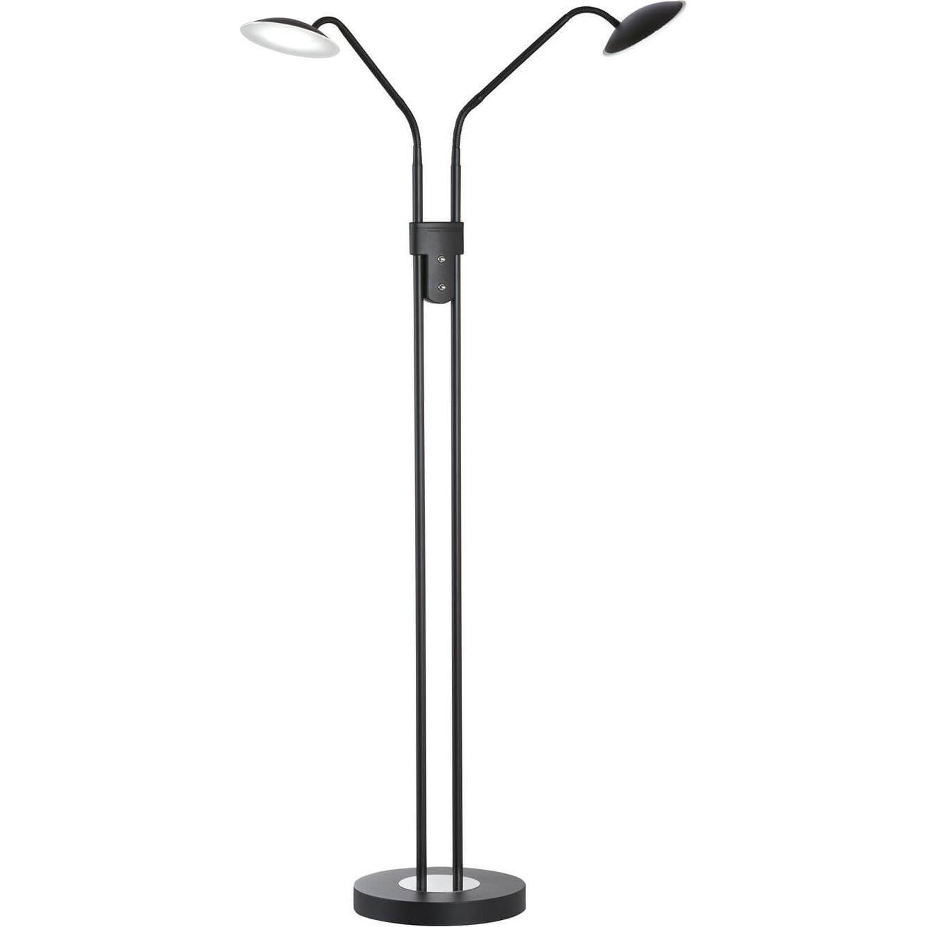 Fischer & Honsel, Stehlampe, Honsel Tallri LED Stehleuchte 2-fach 15W Tunable white steuerbar dimmbar Glas teilsatinier
