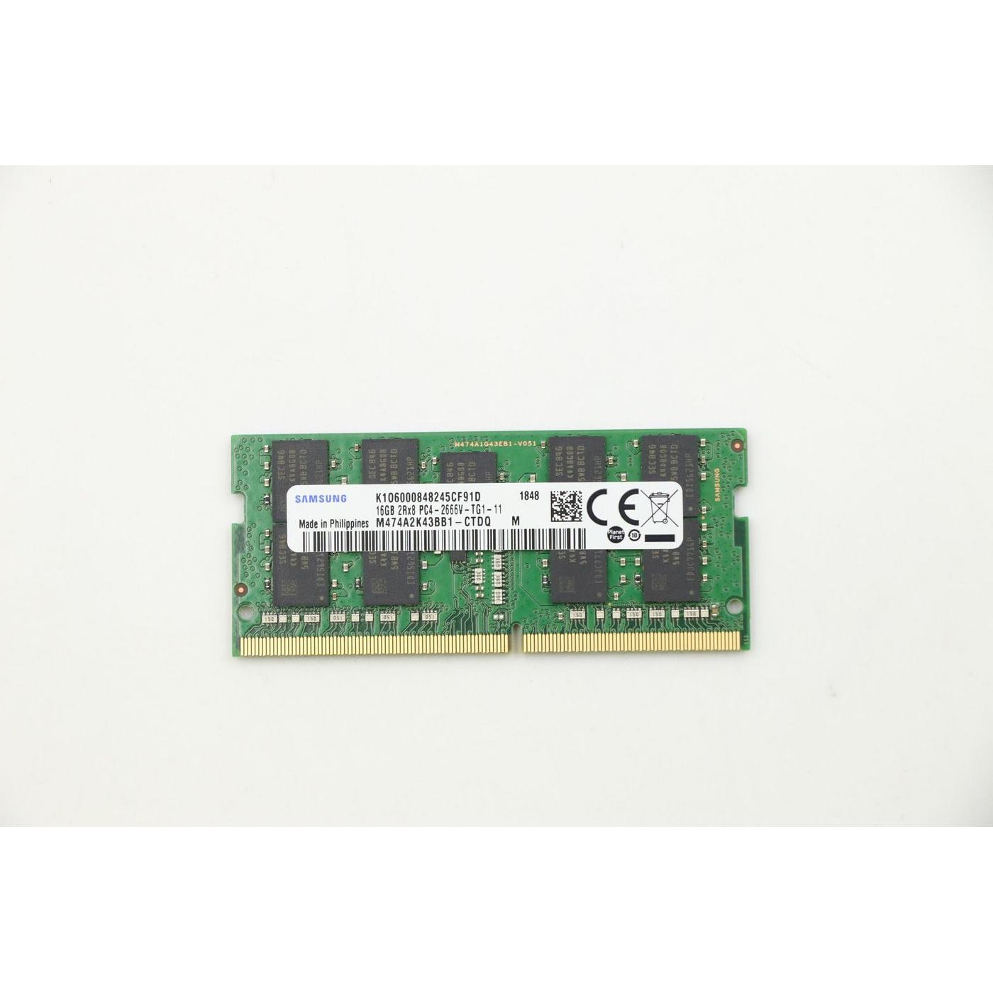 Thumbnail - Lenovo Memory 16GB DDR4 2666 ECC (2666 MHz, DDR4-RAM, SO-DIMM), RAM