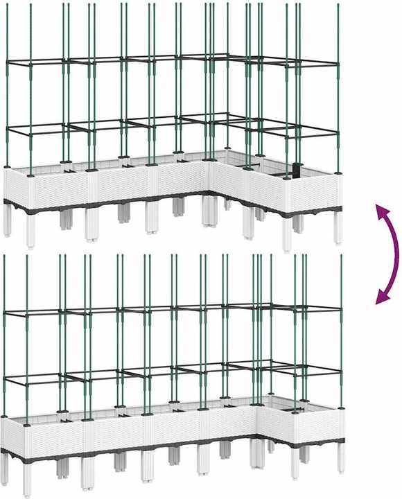 Actual product image VidaXL Planter with trellis PP