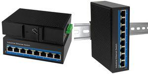 Produktbild LogiLink NS203 Industrieller Gigabit Ethernet Switch 8-Port 10/100/1000 Mbps Hutschienenmontage (8 Ports)