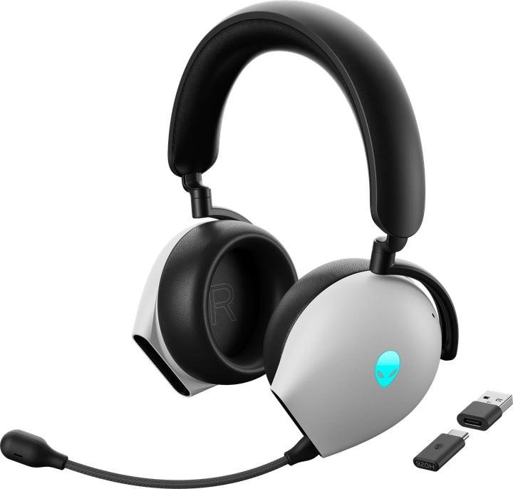 Image du produit Alienware Casque de jeu tri-mode sans fil | AW920H (lumière lunaire) (Sans fil)
