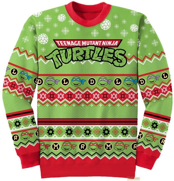 Produktbild Heroes Inc Teenage Mutant Ninja Turtles Sweatshirt Christmas Jumper LDRM Repeat Grösse XL (XL)