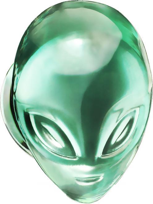 Image du produit Star Piercing Flared Plug en verre Pyrex Alien (sans laiton, Verre)