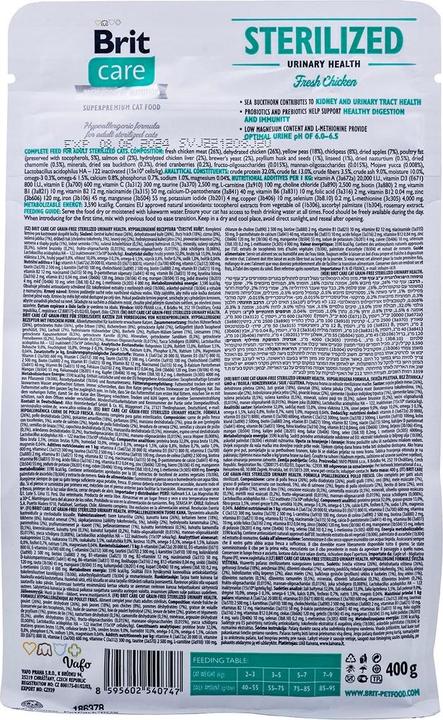 Immagine prodotto Brit Care Cat Grain-Free Sterilised Urinary 0 4kg (Senior, 1 pz., 400 g)