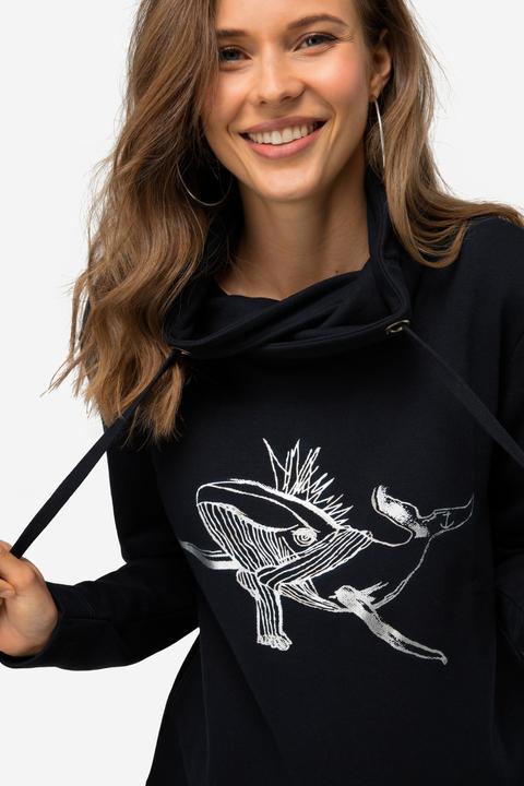 Immagine prodotto Laurasøn Sweatshirt, Stehkragen, Wal, Langarm, OEKO-TEX (L)