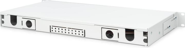 Produktbild Digitus Ausziehbare Glasfaser - Spleissbox 1U Equipped 12xSC duplex inkl. M 25 Schraube Spleisskassette F...