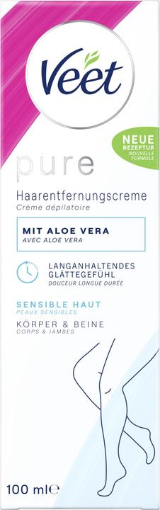 Actual product image Veet Pure Enthaarungscreme Körper & Beine, sensible Haut (100ml) (1x, 100 ml)