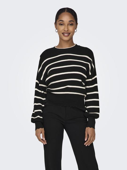 Image du produit Only col rond manches ballon pull en tricot (XL)