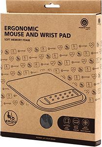 Actual product image Powerton ERGO DARK EDITION Mauspad mit Handauflage aus Memory-Schaum, grau