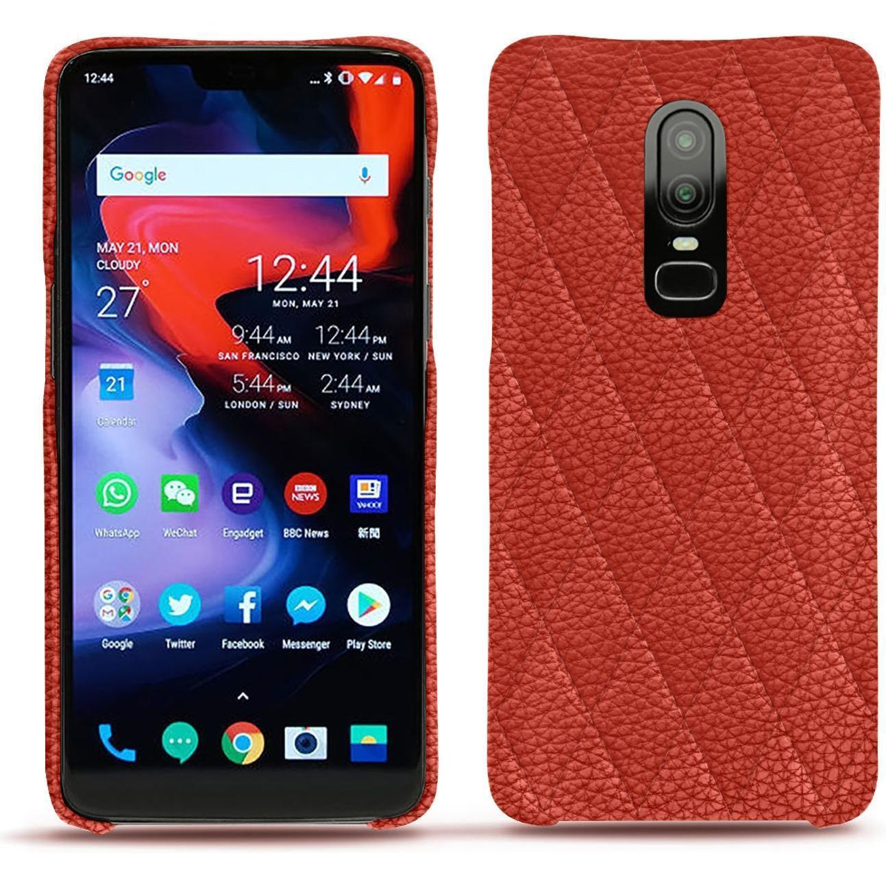 Noreve Lederschutzhülle (OnePlus 6), Smartphone Hülle, Orange