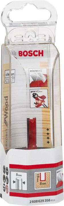 Image du produit Bosch Professional Zubehör Fraise à rainurer Expert for Wood, carbure, 8 mm, D1 8 mm, L 19 mm, G 52 mm