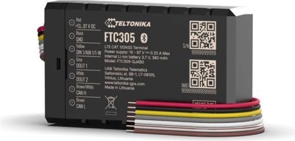 Actual product image Teltonika Telematics FTC305 Compact 4G LTE Cat 1 e-mobility tracker with CAN data reading