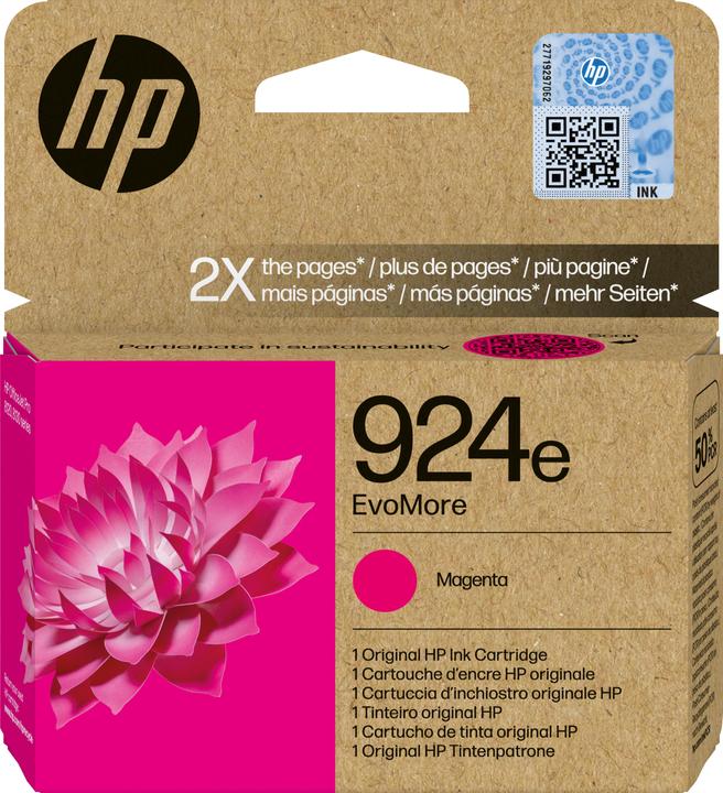 Productafbeelding HP 4K0U8NE#CE1 924e EvoMore OJ PRO magenta inkt 800 pagina's (M)