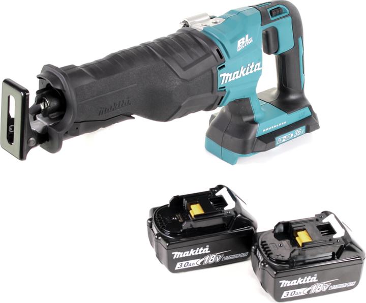 Produktbild Makita DJR 360 F Akku Reciprosäge 36V ( 2x18V ) Brushless Säbelsäge + 2x 3,0 Ah Akku - ohne