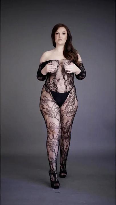 Actual product image Le Désir Lace Sleeved Bodystocking - OSX (One size)