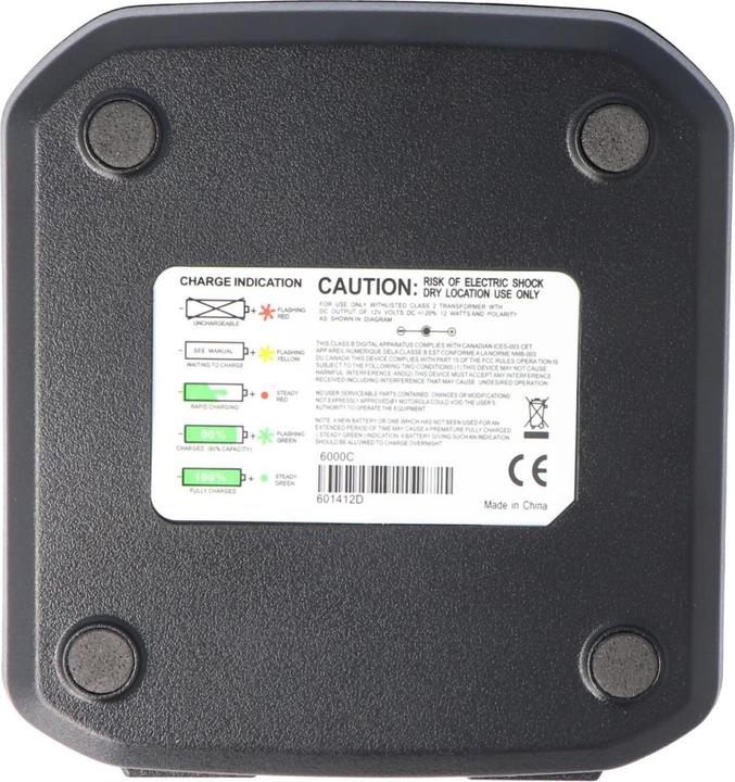Actual product image AccuCell Quick Charger Motorola Battery GP900, GP1200, NTN-7144