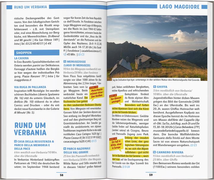 Immagine prodotto Reiseführer Oberitalienische Seen, Lago Maggiore, Luganer See, Comer See (Tedesco, Stefanie Claus, Jörg Steiner, 2024)