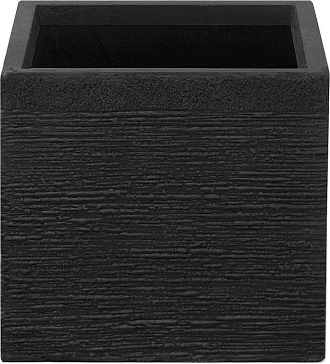 Actual product image Beliani Square pot 30 x 30 x 28 cm black PAROS (30 x 30 x 28 cm)