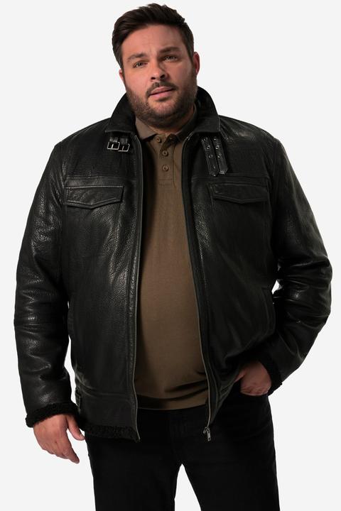 Image du produit Men+ Veste en cuir, doublure en polaire - jusqu'au 8 XL (XXL)