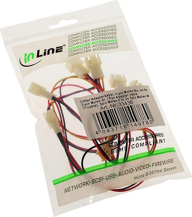 Actual product image InLine Fan adapter cable 3-pin